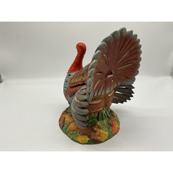 PartyLite 10" Turkey Tea Light Candle Holder Thanksgiving Table Setting wo/ Box - Picture 6 of 10